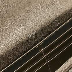 Pre Owned Cartier Gold Leather Happy Birthday Flap Continental Wallet