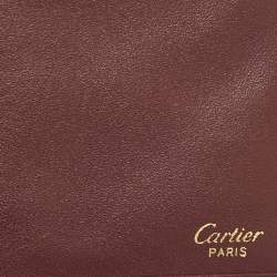 Pre Owned Cartier Burgundy Leather Le Must De Cartier Long Wallet
