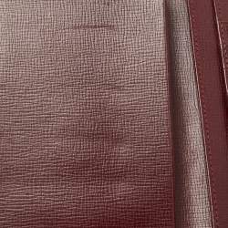 Pre Owned Cartier Burgundy Leather Le Must De Cartier Long Wallet