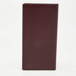 Pre Owned Cartier Burgundy Leather Le Must De Cartier Long Wallet