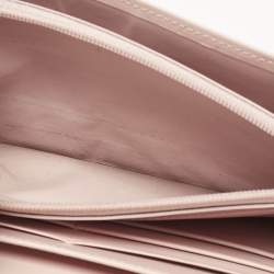 Pre Owned Cartier Light Pink Leather Love Flap Continental Wallet