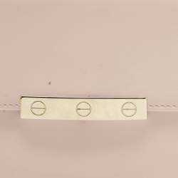 Pre Owned Cartier Light Pink Leather Love Flap Continental Wallet