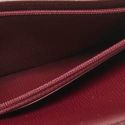 Pre Owned Cartier Burgundy Leather Le Must De Cartier Long Wallet
