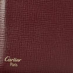 Pre Owned Cartier Burgundy Leather Le Must De Cartier Long Wallet