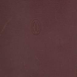 Pre Owned Cartier Burgundy Leather Le Must De Cartier Long Wallet