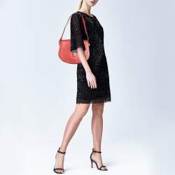 Pre Owned Cartier Red Leather Must de Cartier Saddle Bag