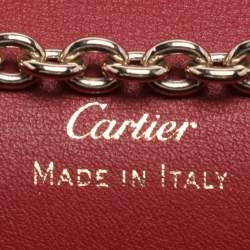Pre Owned Cartier Red Leather Guirlande de Cartier Wallet On Chain