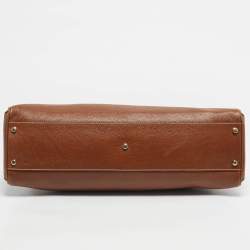Pre Owned Cartier Brown Leather Large Marcello de Cartier Bag