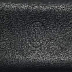 Pre Owned محفظة كارتييه موست دو كارتييه إنترناشيونال جلد أسود بسحاب 