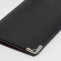 Pre Owned محفظة كارتييه موست  دو كارتييه إنترناشيونال جلد أسود بسحاب 