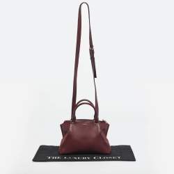 Pre Owned Cartier Dark Red Leather Mini C de Cartier Bag