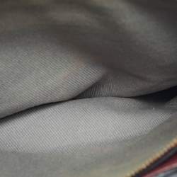 Pre Owned Cartier Dark Red Leather Mini C de Cartier Bag