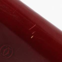 Pre Owned Cartier Maroon Patent Leather Happy Birthday Continental Wallet