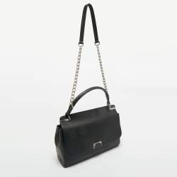 Pre Owned Cartier Black Leather Jeanne Toussaint Top Handle Bag