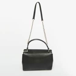 Pre Owned Cartier Black Leather Jeanne Toussaint Top Handle Bag