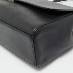 Pre Owned Cartier Black Leather Jeanne Toussaint Top Handle Bag