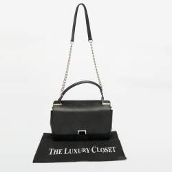 Pre Owned Cartier Black Leather Jeanne Toussaint Top Handle Bag