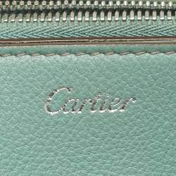 Pre Owned Cartier Green Leather Mini C de Cartier Bag