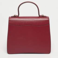 مملوكة مسبقًا Cartier Burgundy Leather Small Panthere C De Cartier Top Handle Bag