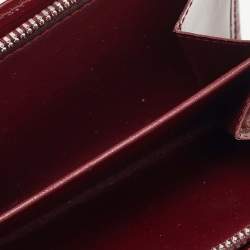Pre Owned Cartier Burgundy Leather Happy Birthday Compact Wallet