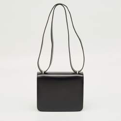 Pre Owned Cartier Black Leather Double C De Cartier Shoulder Bag