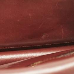 Pre Owned Cartier Red Leather Must de Cartier Shoulder Bag