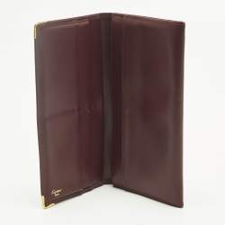 Pre Owned Cartier Burgundy Leather Must de Cartier Continental Wallet