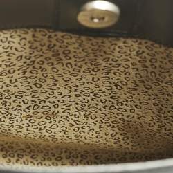 Pre Owned Cartier Black Leather Panthere De Cartier Drawstring Backpack