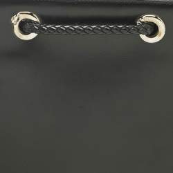 Pre Owned Cartier Black Leather Panthere De Cartier Drawstring Backpack