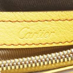 Pre Owned Cartier Yellow Leather Mini C de Cartier Bag