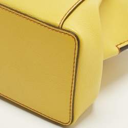 Pre Owned Cartier Yellow Leather Mini C de Cartier Bag