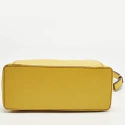 Pre Owned Cartier Yellow Leather Mini C de Cartier Bag