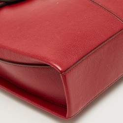 Pre Owned Cartier Red Python, Patent and Leather Classic Feminine Line Chain Bag