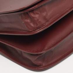 Pre Owned حقيبة كارتير كروس بودي موست دو كارتير جلد عنابي