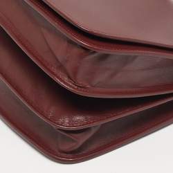 Pre Owned حقيبة كارتير كروس بودي موست دو كارتير جلد عنابي