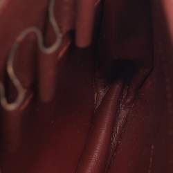 Pre Owned حقيبة كارتير كروس بودي موست دو كارتير جلد عنابي