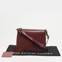 Pre Owned حقيبة كارتير كروس بودي موست دو كارتير جلد عنابي