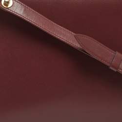 Pre Owned حقيبة كارتير كروس بودي موست دو كارتير جلد عنابي