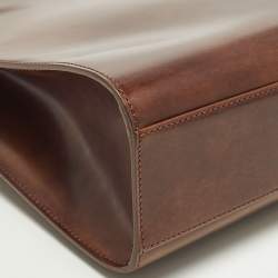 مملوك�ة مسبقًا Cartier Panthere Brown Glossy Leather Chain Tote