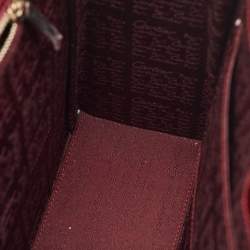 Pre Owned Cartier Happy Birthday Burgundy Patent Leather Top Handle Bag