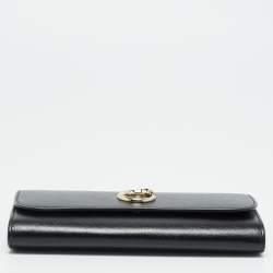 Pre Owned Cartier Panthère de Cartier Black Leather Continental Wallet