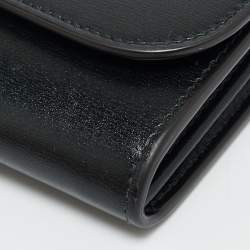 Pre Owned Cartier Panthère de Cartier Black Leather Continental Wallet