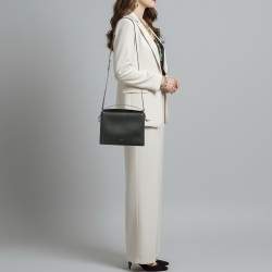 Pre Owned Cartier Trinity Handle Black Leather Shoulder Bag