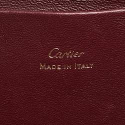 Pre Owned Cartier Trinity Handle Black Leather Shoulder Bag