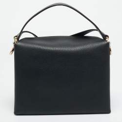 Pre Owned Cartier Trinity Handle Black Leather Shoulder Bag