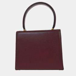 مملوكة مسبقًا Cartier Bordeaux Leather Must De Cartier Handbag