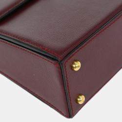 مملوكة مسبقًا Cartier Bordeaux Leather Must De Cartier Handbag