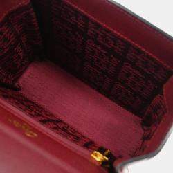مملوكة مسبقًا Cartier Bordeaux Leather Must De Cartier Handbag