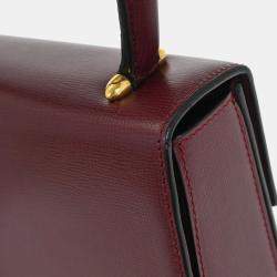 مملوكة مسبقًا Cartier Bordeaux Leather Must De Cartier Handbag
