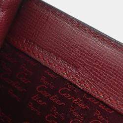 مملوكة مسبقًا Cartier Bordeaux Leather Must De Cartier Handbag